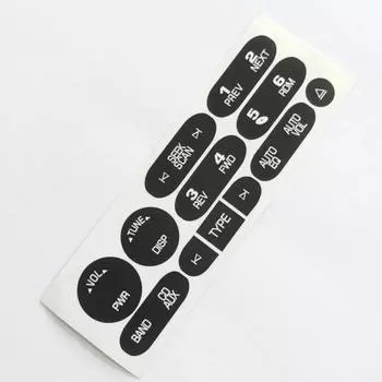 New Car Radio Audio Button Repair Decals Sticker Black For Cadillac Isuzu 2002-2006