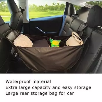 New Car Seat Back Storage Bag Car Toy Organizer Back Seat Tether Design Auto Middle Seat Storage Bag For Grocery Market Shopping
