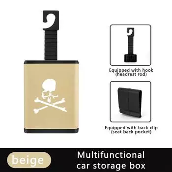 New Car Seat Trash Can Car Seat Back Garbage Bin Waterproof Automotive Mini Trash Can With Hook And Back Clip For Car Door