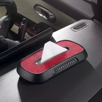 New car tissue box multifunctional car sun visor hanging paper drawer car seat back napkin box красный