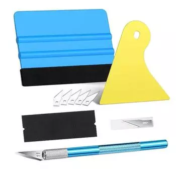 New car vinyl wraping tool kit vinyl scraper film squeezer plastic vinyl spaulas wrap film window tools tinting tools