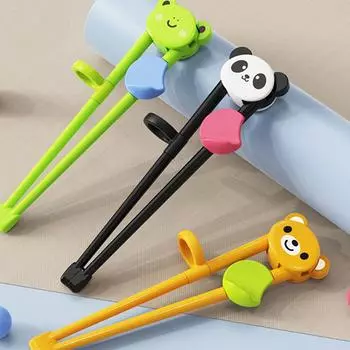 New Cartoon Animal Chopsticks Cute Bear Panda For Baby Children Learning Chopsticks Training Tableware Food Safety
