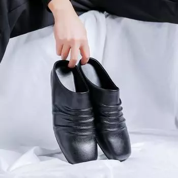 New Casual Boken Lazy Muller Folds Premium Loafers Couple Slippers 14949-24249-R 38