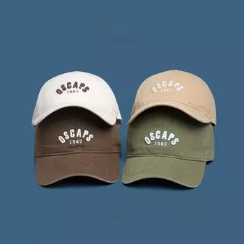 New Casual Embroidery Letter Baseball Cap Women s Shade Outdoor Wide Brim Versatile Face Small Peaked Cap Men s Trend M56-58cm чёрный