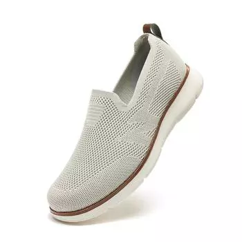 New casual Low help men s shoes summer spring autumn breathable mesh upper shoes trend loafers sailing shoes large size 48 39 бежевый