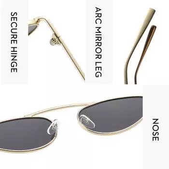 New Cat Eye Women s Sunglasses Metal Frame Unique Oval Sun Glasses UV400 Protection Female Shades Cycling/Driving/Fishing