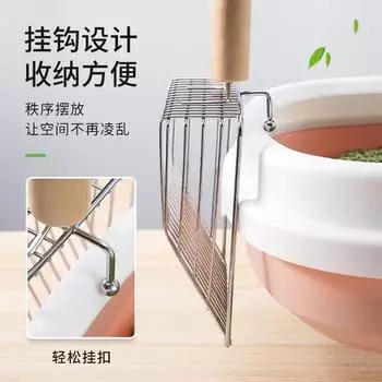 New Cat shovel Large stainless steel metal fine hole shovel Cat pet supplies household cat Garbage Sand Scoop Pet Cleaning Tool серебряный