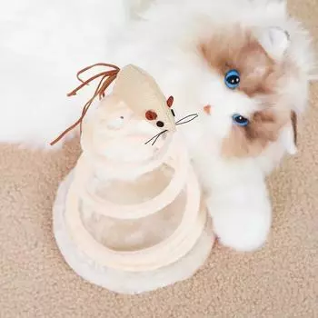 New Cat Toys Cat Supplies Spiral Steel Wire Springs, Hemp Cloth Discs, Cat Scratch Boards, Hemp Cloth, Plush Interaction Toys
