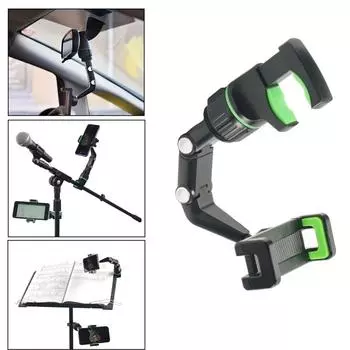 NEW Cell Phone Holder Clip Equipment Green/Grey Live Microphone Mounts Multi-functional Telephone Car Multi-node Worldmuma серый