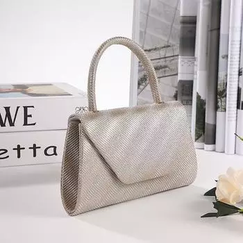 Новая цепочка легкая роскошная сумка для ужина на плечо новая простая модная женская банкетная женская сумка для хранения 22*4*12.5 шампанского