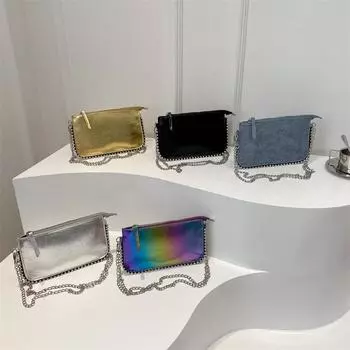 New Chain Small Square Bag Fashionable and Trendy Crossbody Bag Women s Bag Casual and Fashionable Shoulder Bag Mobile Phone Coin Wallet