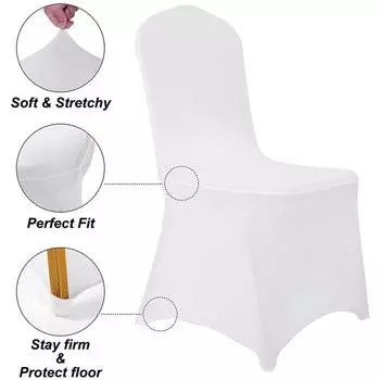 New Chair Cover Spandex Wedding Universal Stretch Elastic Birthday Party Hotel Banquet Dining Room Decors Washable High Quality 1PC