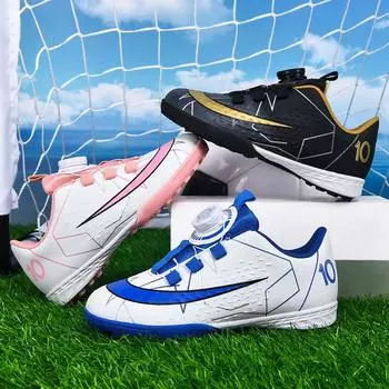 New children s broken nail football shoes competition boys and girls training shoes rotating buckle artificial grass actual combat 29