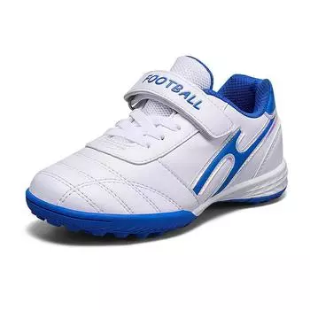 New children s football shoes Velcro buckle boys and girls primary school students broken nails artificial grass non-slip breathable training shoes 30