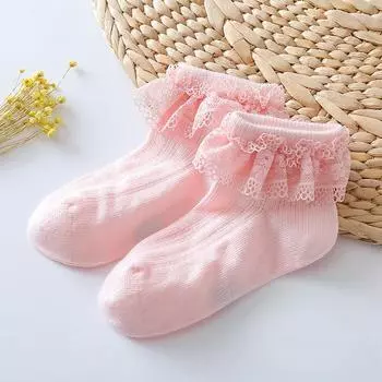 New Children s Lace Socks Spring Summer Baby Mesh Sock Girls Lace Dance Sock Korean Edition Trendy Girls Sock Toddler Socks M(1-3T)