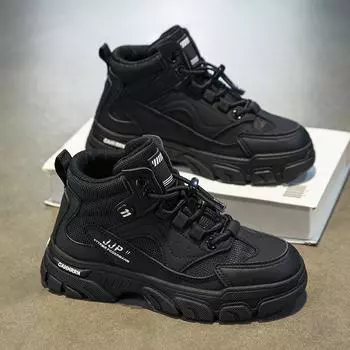 New Children s Martin Boots Boys and Girls Breathable Tooling Boots Fashion Casual Knight Boots Medium and Older Children s Versatile Shoes 32 жёлтый