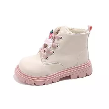 Новые детские ботинки Martin, одинарные ботинки, полусапожки 23 бежевый