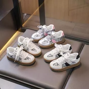 New Children s Sneakers Spring Autumn Versatile Girls Casual Shoes Fashion Classic Kids School Tennis Shoes Patchwork Breathable 27 розовый