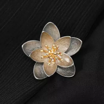 New Chinese design lotus brooch retro literary Chinese style neckline pin exquisite high-end cheongsam accessories women
