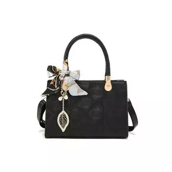 New Chinese Gift Mother Bag Fancy Embroider Astral Black(Send silk scarf + gift bag)