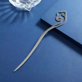 New Chinese niche design retro Liuyun metal hairpin women s modern simple hairpin disc hairpin headdress