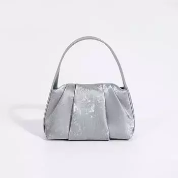 Новая облачная сумка в китайском стиле, атласная воловья кожа в национальном стиле, высококачественная плиссированная сумка, новая женская сумка через плечо из натуральной кожи