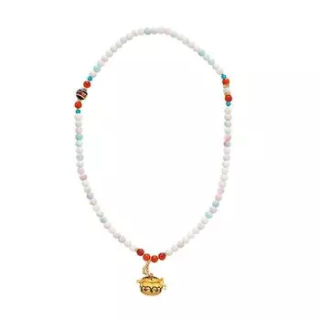 New Chinese Style Dan Furnace Choker Necklace Minority Colorful Clavicle Chain Party