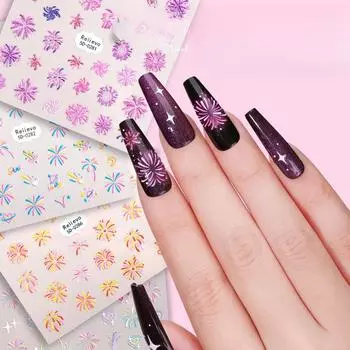 Новые наклейки для ногтей в китайском стиле, рельефные 5D трехмерные ретро-наклейки для ногтей 85*100mm