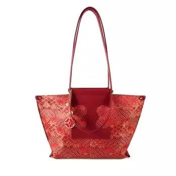 New Chinese Style National Style Niche Embroidery Red Women s Bag 2025 New Bridal Wedding Large Capacity Underarm Tote Bag Red