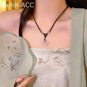 New Chinese Style Retro Ethnic Style Necklace Female Easiest for Match Fancy Butterfly Clavicle Chain Ornament White
