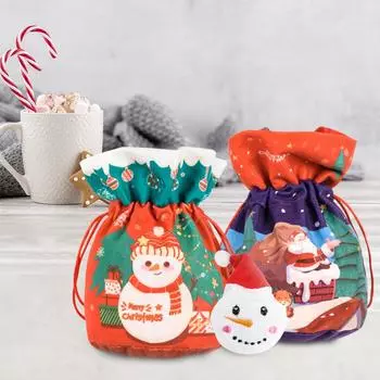 New Chrimstmas Apple Bag Gift Bag Santa Sweets Handbag Decoration Christmas Tree Decoration