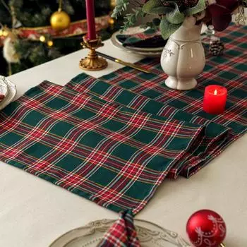 New Christmas Decorative Table Flag and Tablecloth Household Utensils Tableware Mats Dining Table Decoration Accessories 30x45cm