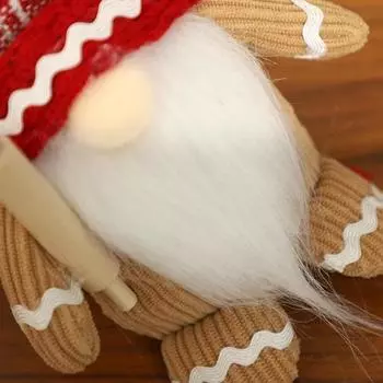 New Christmas Gnome Figurine Handmade Knitted Plush Gnome Doll Soft Farmhouse Style Stuffed Dolls Toy Home Decor