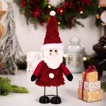 New Christmas Ornaments Christmas Spring Foot Doll Snowman Ornament Tabletop Dress up Santa Claus