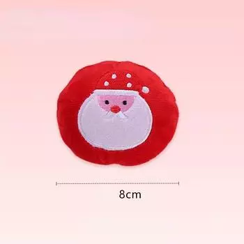 New Christmas Series Cat Mint Plush Toy Soundpaper Cat Toy Creative Round Cat Pillow Pet Supplies