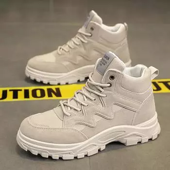 New Classic Men s Shoes Spring and Autumn Special Price Increase Thick soled Casual Shoes Student Morning Running Sports Shoes 39 бежевый