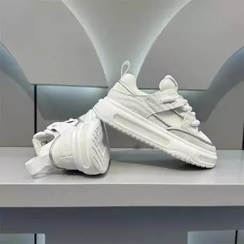 New Classic Men s Shoes Thick soled Height Increasing Casual Shoes for Youth Outdoor Running Breathable Sports Shoes sneakers 39 белый