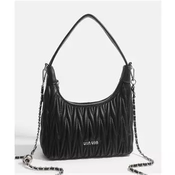 Новая классическая женская плиссированная сумка через плечо, дизайнерская модная повседневная сумка, универсальная многофункциональная сумка с цепочкой и диагональю