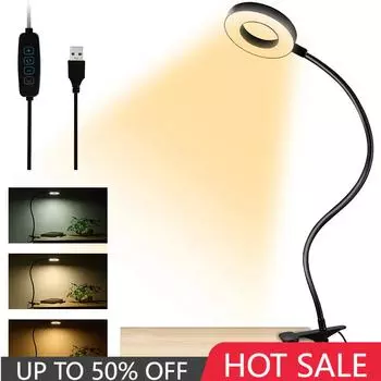 New Clip on Desk Lamp USB Table Lamp Eye Protection LED table Light Bendable Flexible Reading desk Lamp Nail Tattoo Reading Beau чёрный