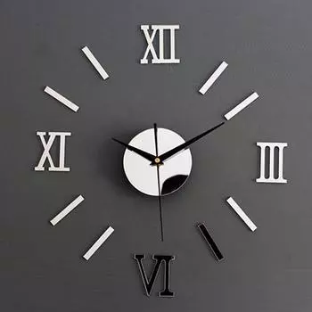 New Clock Watch Wall Clocks 3D DIY Acrylic Mirror Stickers Home Decoration Living Room Quartz Needle Wall Clock