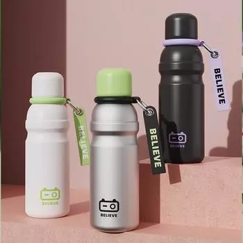 New Colorful Accompanying Outdoor Thermos Cup Office High Appearance Level Water Cup Men and Women Large Capacity Water Cup Straight Drink 600ml