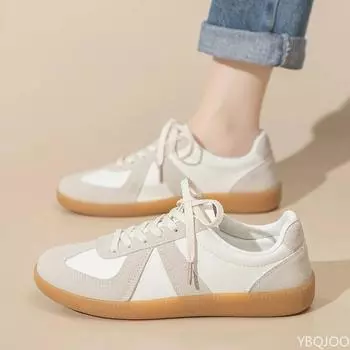 Новая пара плоских женских кроссовок Casual Universal White Shoes Fashion нескользящие женские кроссовки Retro Comfort Sneakers Zapatos Mujer 35 чёрный