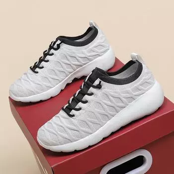 New Couple Fly Weaving Casual Sneakers Breathable Non-slip Men s and Women s Walking Sports Shoes Lightweight Men s Running Shoe 35 чёрный