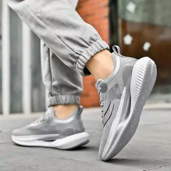 Новая модная и универсальная обувь для пар с высокой эластичностью и амортизацией, удобная и повседневная обувь для бега 36 чёрный