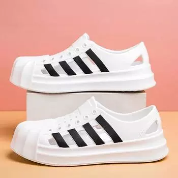 New Couple s Sandals Thick Bottom Hollow Sandal for Men and Women Non-Slip Light Indoor and Outdoor Slipper Comfort Beach Shoe 36 абрикосовый