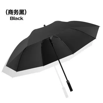 New creative golf double straight umbrella enlarged long handle umbrella high-end leather set 280t fabric strong and durable