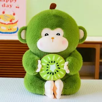 New Creative Kiwi Monkey Plush Toy Cute Doll Monkey Comforting Doll Birthday Gift 27 cm