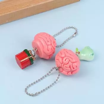 Новый креативный брелок в виде мозга любви, готический, забавный брелок, сумка, подвеска, держатель для ключей от машины для пары, подарки на Хэллоуин A2