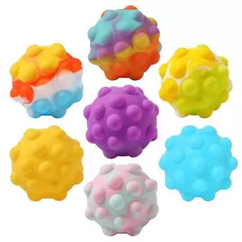New Creative Stress Relief balls Silicone balls Anti Stress Vent Toy Stress Ball 3D toy Push Bubbles Decompression Ball balls Pressure Ball Well Made
