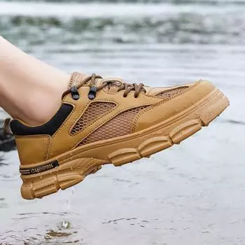 New creek shoes summer wading shoes quick-drying large mesh hollow breathable mesh casual sports shoes tooling Martin shoes 39